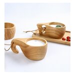 Wooden Camping Mug Manufacturer - OEM Custom Handmade Outdoor Kuksa Natural