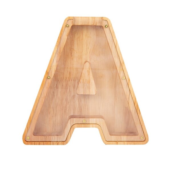 Piggy Bank Manufacturer - OEM Custom Creative Wooden Letter Shaped