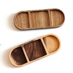 Wooden Seasoning Plate Manufacturer - OEM Custom Small Household Oval Sauce