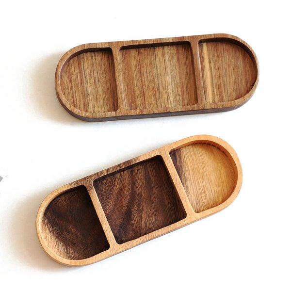 Wooden Seasoning Plate Manufacturer - OEM Custom Small Household Oval Sauce