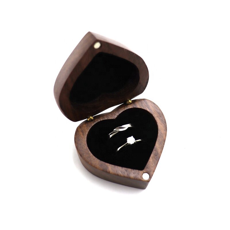 Ring Box Manufacturer - OEM Custom Logo Handmade Heart Shaped Double