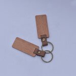 Leather Keychains Manufacturer - OEM Custom Walnut Wood Key Rings