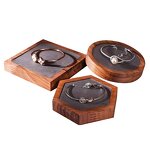 Jewelry Display Tray Manufacturer - OEM Custom Walnut Wood Bracelet with Velvet