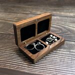 Engagement Ring Box Manufacturer - OEM Custom Rectangle Black Walnut Wood