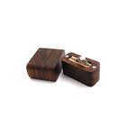 Ring Box Manufacturer - OEM Custom Walnut Wood Mini Rectangular Single