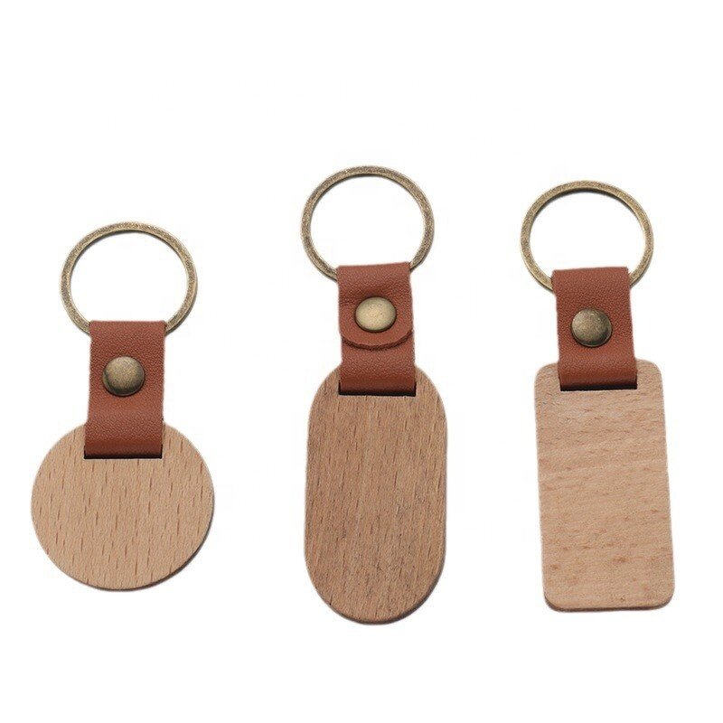 Wood Key Chain Manufacturer - OEM Custom Handmade Beech Wood Promotional