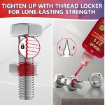 Thread Sealant Manufacturer - High Strength Red 50ml for Bolt Nut Sealing