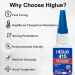 Super Glue Factory - 20g Colorless Low High Viscosity Fast Cure for Plastic Wood Glass