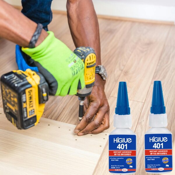 Super Glue Factory - 20g Colorless Low High Viscosity Fast Cure for Plastic Wood Glass