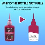 High Strength Thread Locker Factory - Red 271 50ml High Temperature Resistant Anaerobic