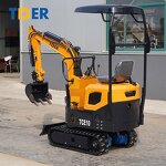Mini Excavator Manufacturer - TDER Cheap Digger 0.8-2 Ton Bucket in Garden