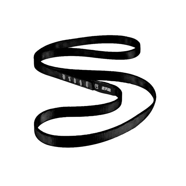 Quick Draw Sling Supplier - 16mm Black Nylon Climbing Webbing