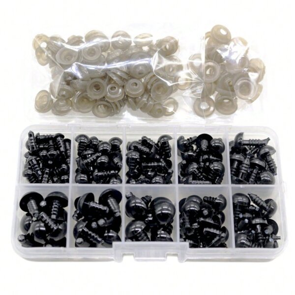 Safety Eyes Manufacturer - OEM Custom 100pcs 6-12mm Black Plastic Crafts