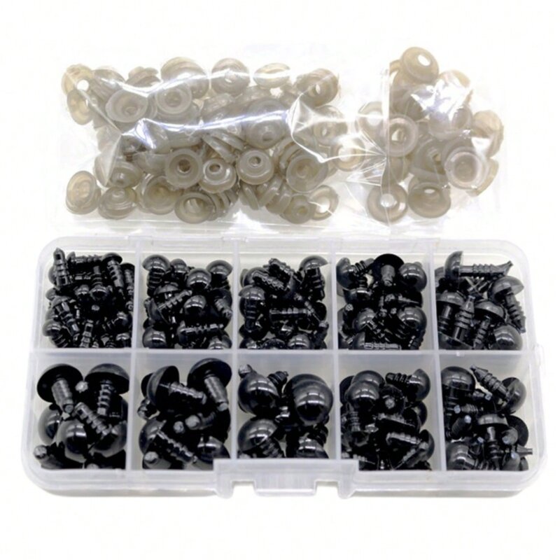 Safety Eyes Manufacturer - OEM Custom 100pcs 6-12mm Black Plastic Crafts