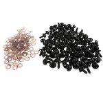 Safety Eyes Manufacturer - OEM Custom 5-24mm 100Pcs Black Plastic Crafts