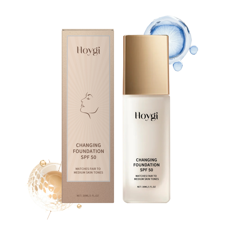 Hoygi Lightweight Matte Liquid Foundation Protective Concealer for Oily or Dry Skin Mildly Moisturizing with Soothing Effect