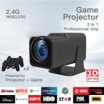 HY320pro便携式Android和WiFi投影仪与F600高清手柄2K分辨率的游戏工厂直接CRT风格