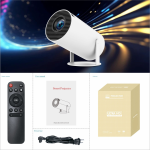 HY300Pro Android 11智能投影仪无线连接3D功能液晶和LED灯露营家庭