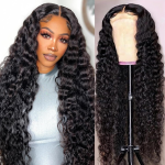 13*4 Lace Front Transparent Remy Wig Deep Wave Kinky Texture Straight Style 12A Cross-Border Hot Sale New Collection Loose Style