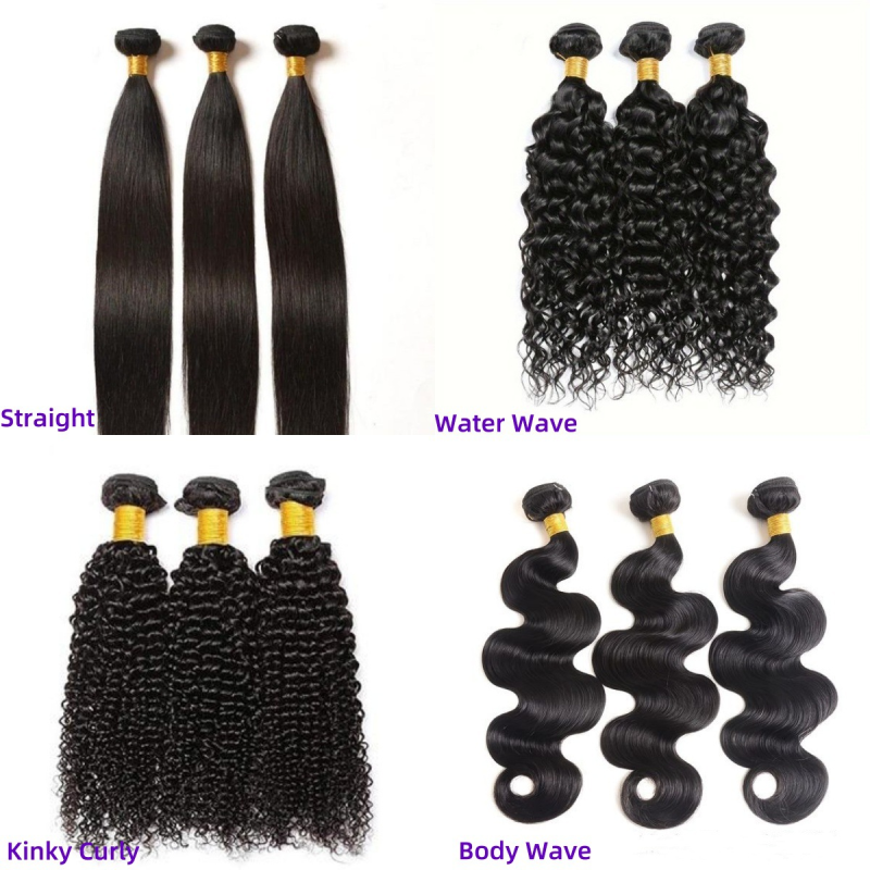 In-Stock 50g Brazilian Remy Human Hair Wig with Bangs Body Weaving Hair Extension Bundles