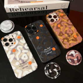 For iPhone 16 Pro Max Graffiti Frosted Magnetic Suction Case Fashionable Brand All-Inclusive Protective Cover PC Mobile Phone Ca