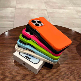 Solid Color Silicone Protective Case for iPhone 16 Pro for Samsung Models Soft Phone Grip Frosted Design Hollow Mobile Phone Cas