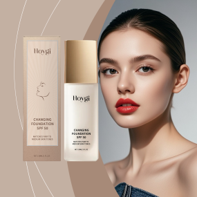 Hoygi Lightweight Matte Liquid Foundation Protective Concealer for Oily or Dry Skin Mildly Moisturizing with Soothing Effect
