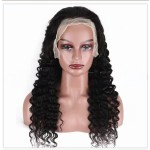 13*4 Lace Front Transparent Remy Wig Deep Wave Kinky Texture Straight Style 12A Cross-Border Hot Sale New Collection Loose Style