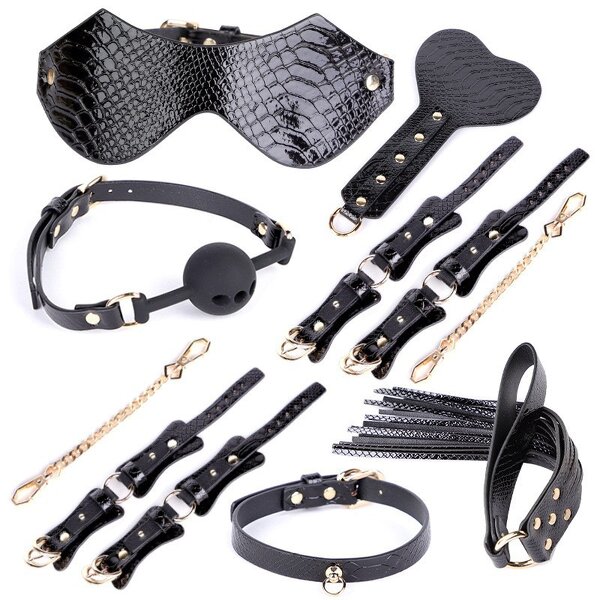 BDSM Gear Manufacturer - 7-Piece Leather Bondage Set