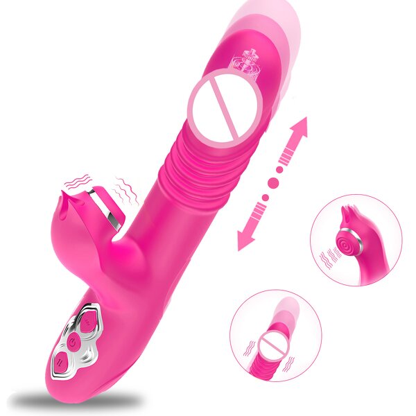 Rabbit Vibrator Factory - Dual Motor Thrusting Dildo OEM