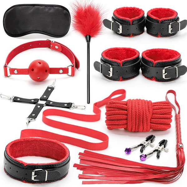 BDSM Kit Factory - PU Handcuff Ankle Cuff Set