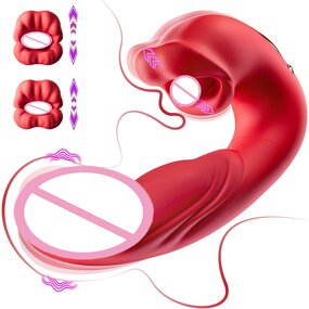 Rose Vibrator Factory - 2 in 1 Licking Tapping Jumping