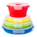 Food Container Manufacturer - OEM Custom Traveling Round Silicone Airtight