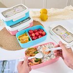 Lunch Box Manufacturer - OEM Custom 2 Rows Food-grade PP Microwave