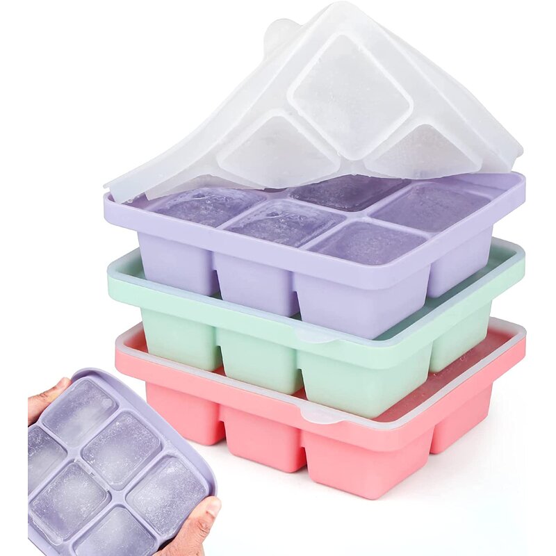 Ice Cube Tray Manufacturer - OEM Custom 6 Cavity Bpa Free with Lid