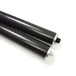 Billiards Cue Extension Factory - 8.5inch Black Carbon