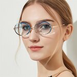 Rimless Sunglasses Manufacturer - OEM Custom High End Oval Women 2020 Vintage