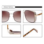 Sunglasses Manufacturer - OEM Custom Gradient Punk Steampunk Style Big Square