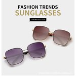 Sunglasses Manufacturer - OEM Custom Gradient Punk Steampunk Style Big Square