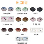 Rimless Sunglasses Manufacturer - OEM Custom High End Oval Women 2020 Vintage