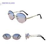 Rimless Sunglasses Manufacturer - OEM Custom High End Oval Women 2020 Vintage