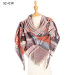 Winter Scarf Manufacturer - China Factory 2023 Thicken Warm Colorful Checkered