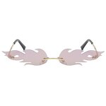 Rimless Sunglasses Manufacturer - OEM Custom Hot Narrow Metal Small Fire