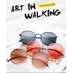 Sunglasses Manufacturer - OEM Custom Round Metal Thick-edged Colorful Ocean