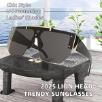 Sunglasses Manufacturer - OEM Custom 2025 New Lion Head Integrated European