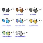 Sunglasses Manufacturer - OEM Custom Metal Mirror Punk Glasses Vintage Retro
