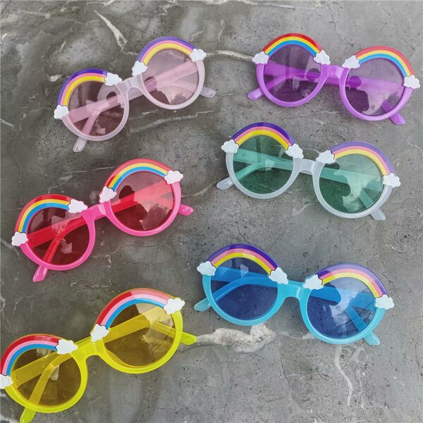 Kids Sunglasses Manufacturer - OEM Custom Glitter Luxury Color Lens Round