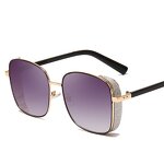 Sunglasses Manufacturer - OEM Custom Gradient Punk Steampunk Style Big Square