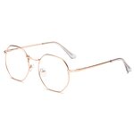 Eye Glass Frames Manufacturer - OEM Custom Polygon Metal Clear for Optical