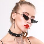 Rimless Sunglasses Manufacturer - OEM Custom 2022 Fashion Angle Wing Newest